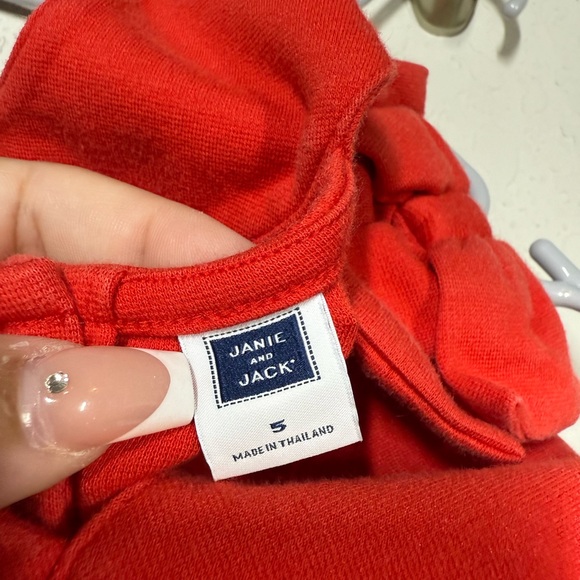 Janie & Jack Ruffle Ponte Dress Size 5 - Picture 4 of 6